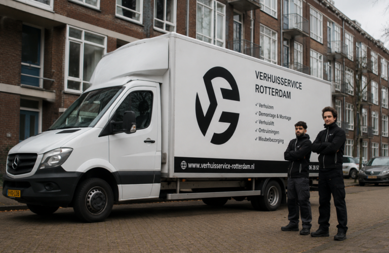 Studentenverhuizers with a moving truck in Rotterdam